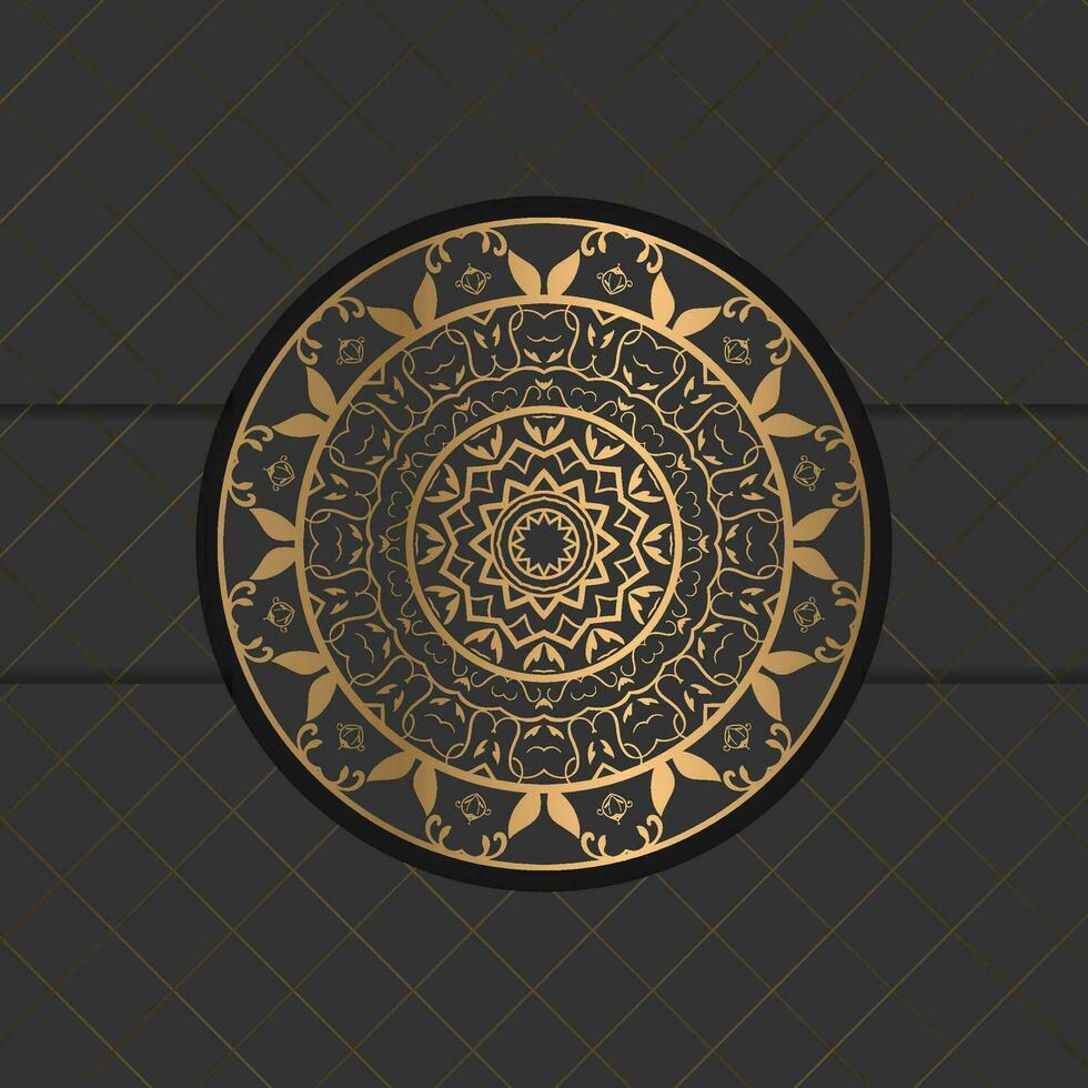 Vintage Mandala backgrounds luxury seamless patterns golden design elements vector