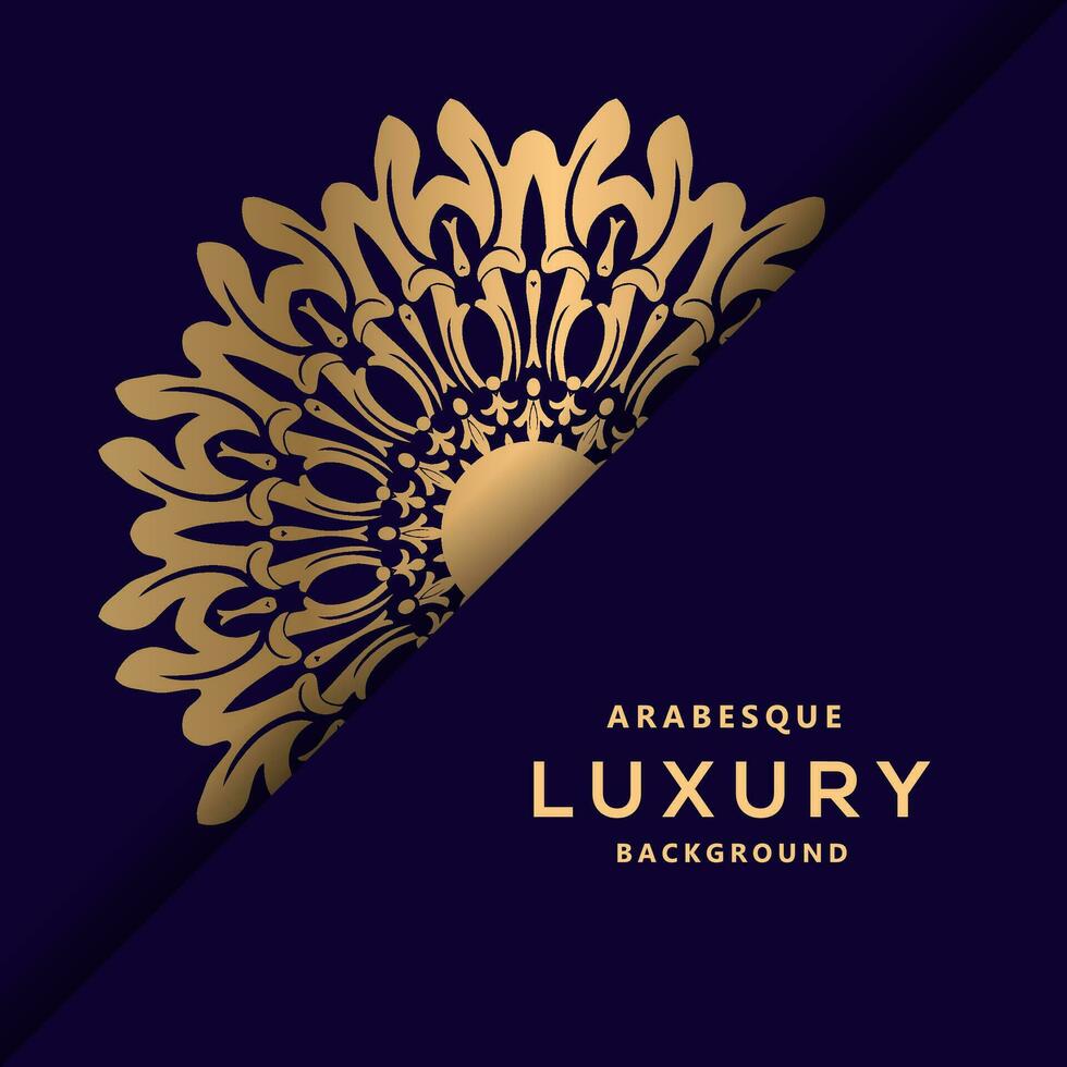 Mandala Wedding invitation card with luxury gold pattern design on a white background. Can be used for flyers, wallpaper, packaging or any desired idea. Elegant vector elements