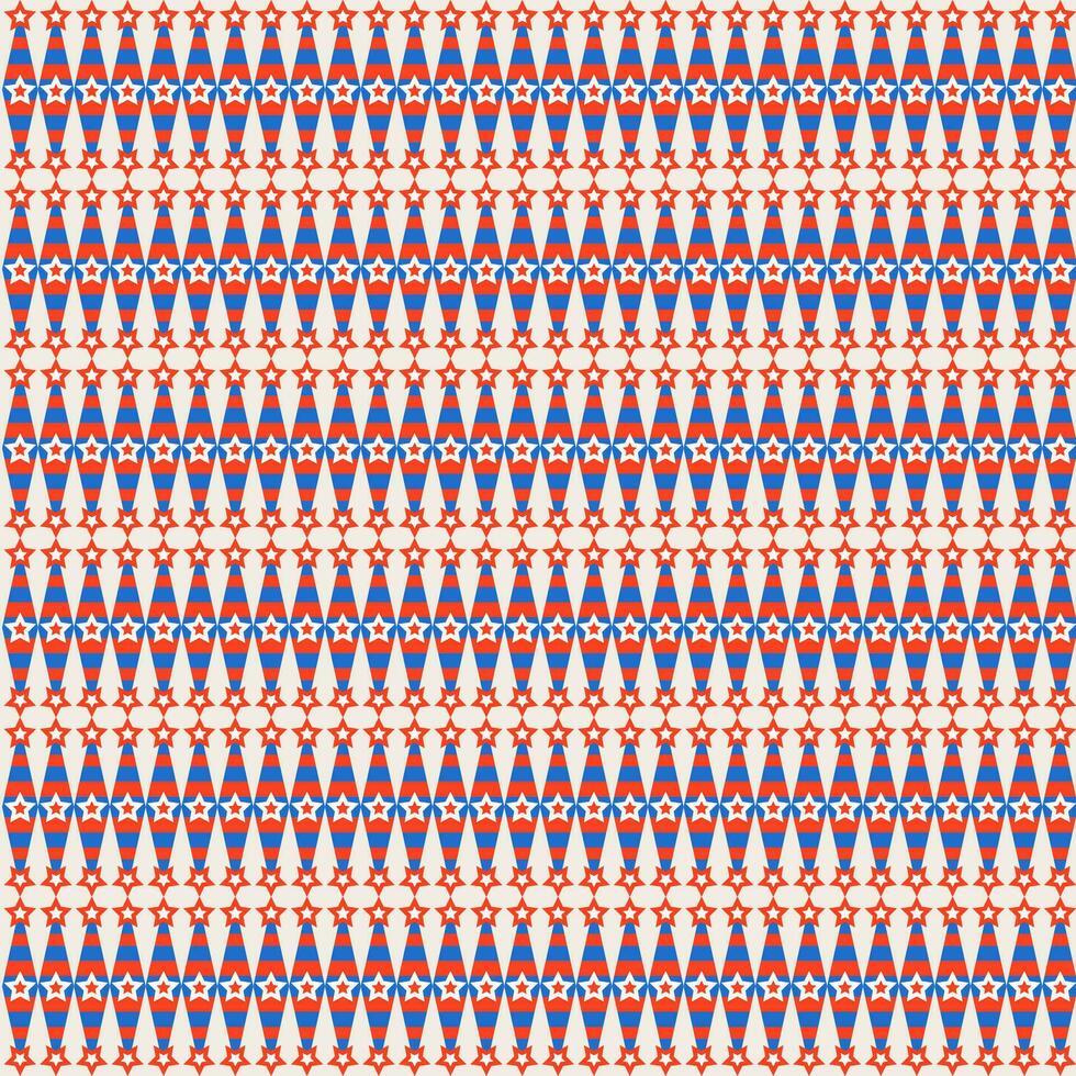 Seamless Faded Star Pattern, Repeating patterns for scrapbook paper, cards, gift wrap, and background. and star prints, polka dots, chevrons, stripes, and gingham. Red, white, blue vector