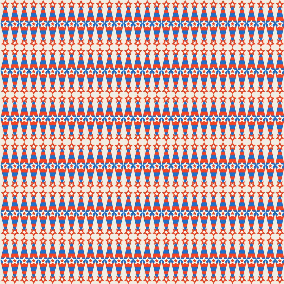 Seamless Faded Star Pattern, Repeating patterns for scrapbook paper, cards, gift wrap, and background. and star prints, polka dots, chevrons, stripes, and gingham. Red, white, blue vector