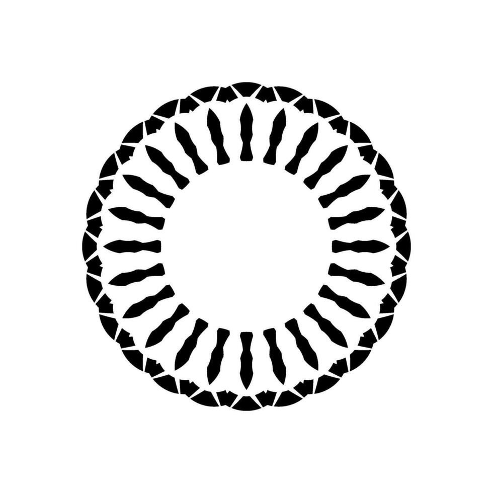 Geometrical Motive Pattern, Artistic Circle-Shaped, Modern Contemporary Mandala, Minimaslim and Monochormefor Decoration, Background, Decoration or Graphic Design Element. Vector Illustration