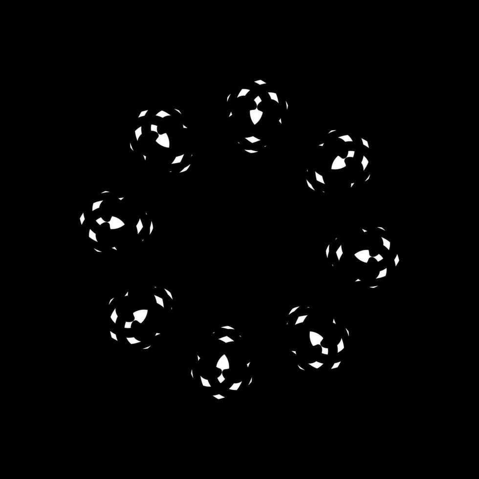 Geometrical Motive Pattern, Artistic Circle-Shaped, Monochrome and Minimalism, Modern Contemporary Mandala, for Decoration, Background, Decoration or Graphic Design Element. Vector Illustration