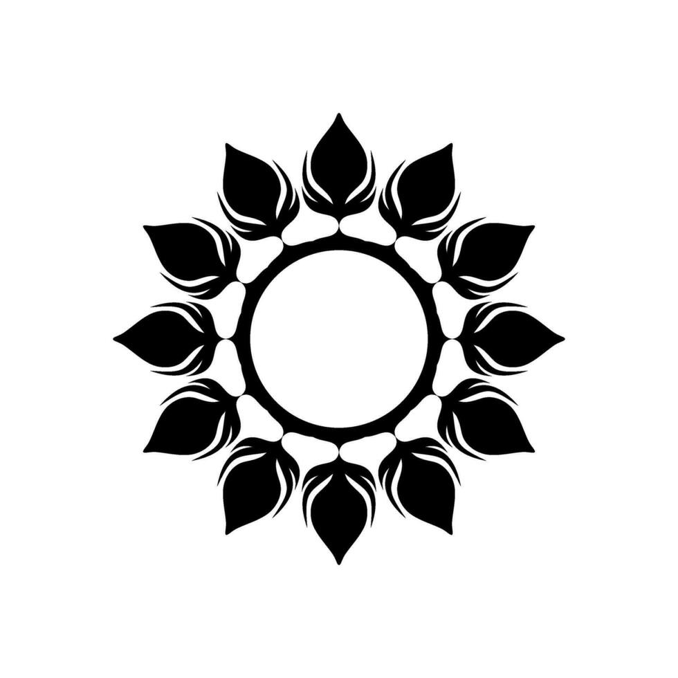 Geometrical Motive Pattern, Artistic Circle-Shaped, Monochrome and Minimalism, Modern Contemporary Mandala, for Decoration, Background, Decoration or Graphic Design Element. Vector Illustration