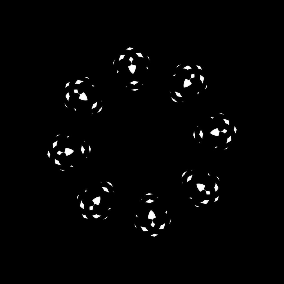 Geometrical Motive Pattern, Artistic Circle-Shaped, Monochrome and Minimalism, Modern Contemporary Mandala, for Decoration, Background, Decoration or Graphic Design Element. Vector Illustration