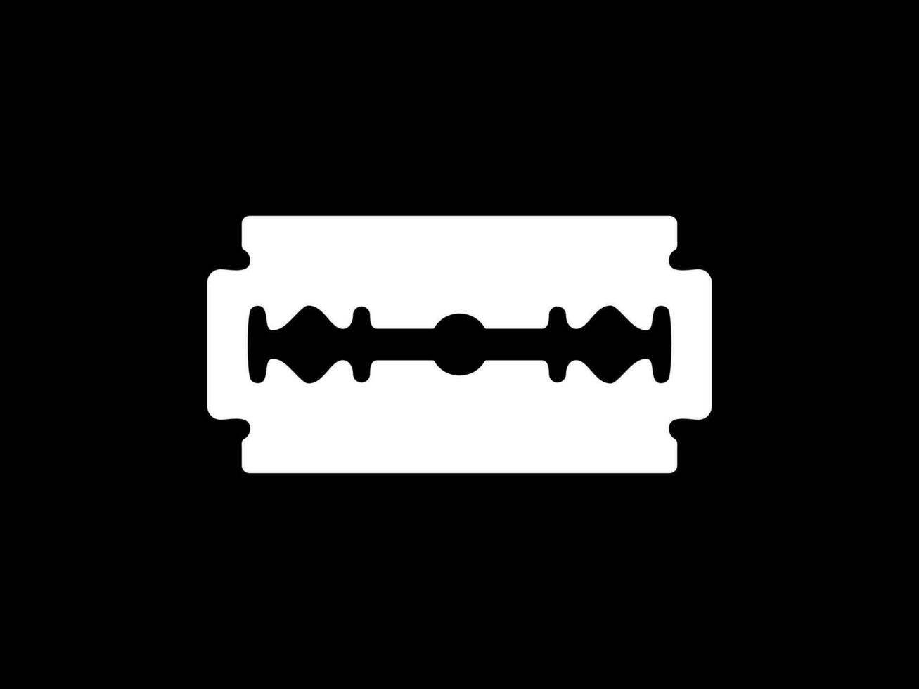 Razor Blade Silhouette for Icon, Symbol, Art Illustration, Logo Type, Website or Graphic Design Element. Vector Illustration