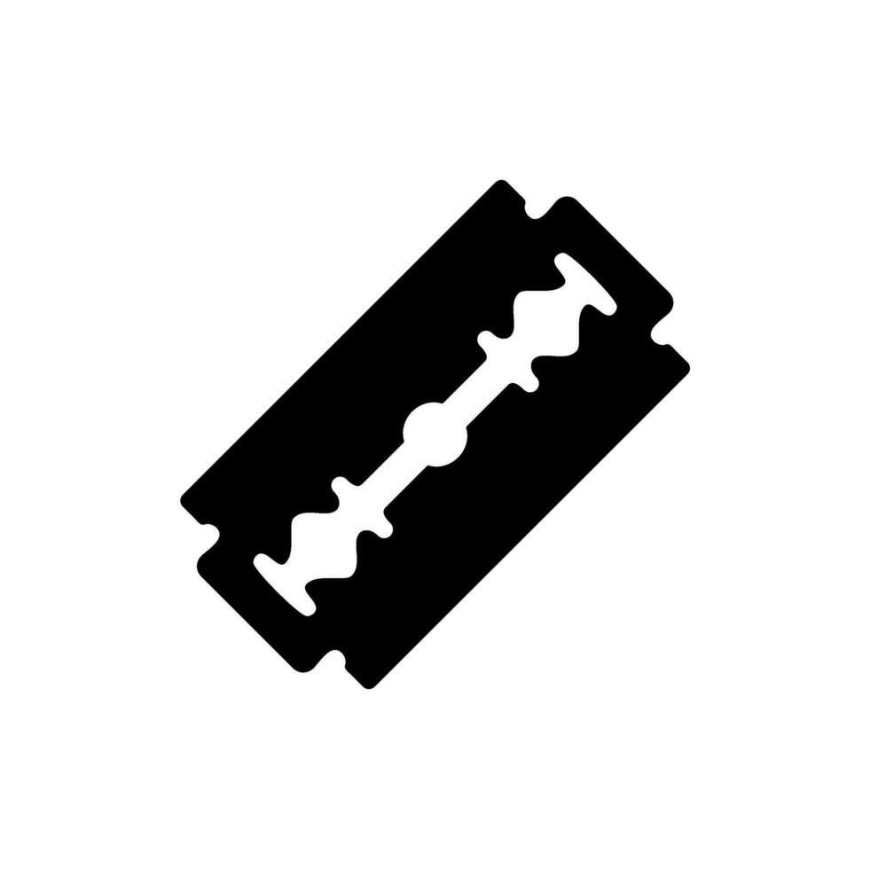 Razor Blade Silhouette for Icon, Symbol, Art Illustration, Logo Type, Website or Graphic Design Element. Vector Illustration