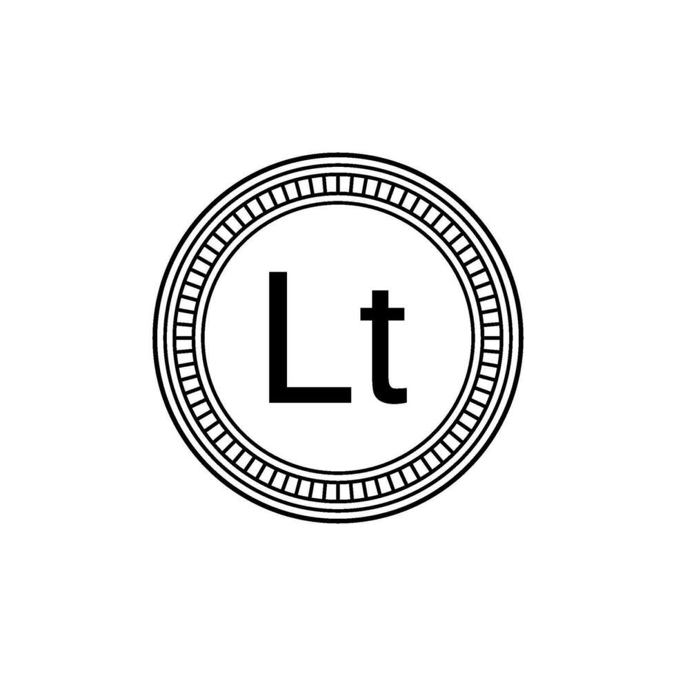 Lithuania Currency Symbol, Lithuanian Litas Icon, LTL Sign. Vector Illustration