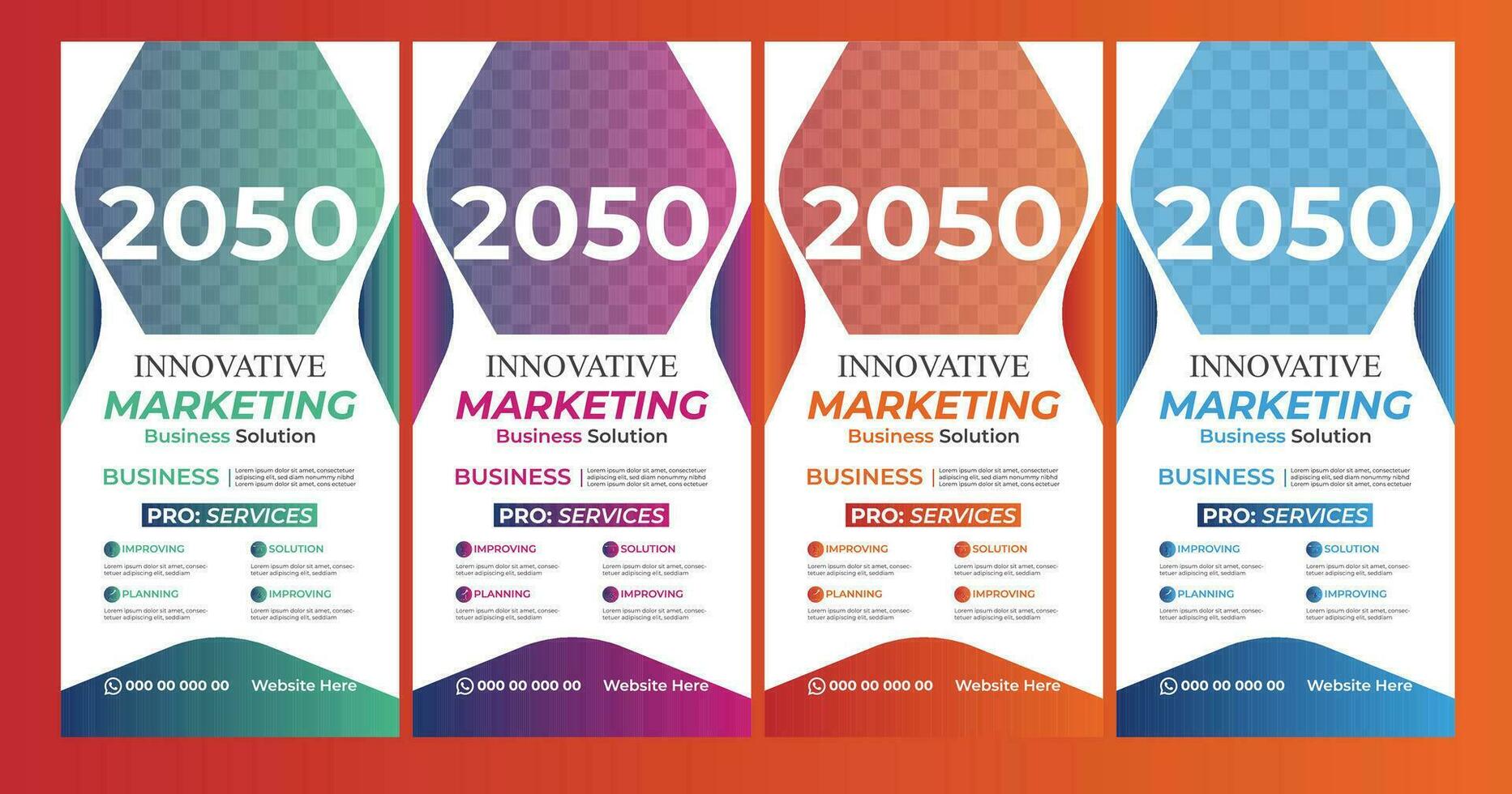 Modern Business Roll Up Banner Design vector