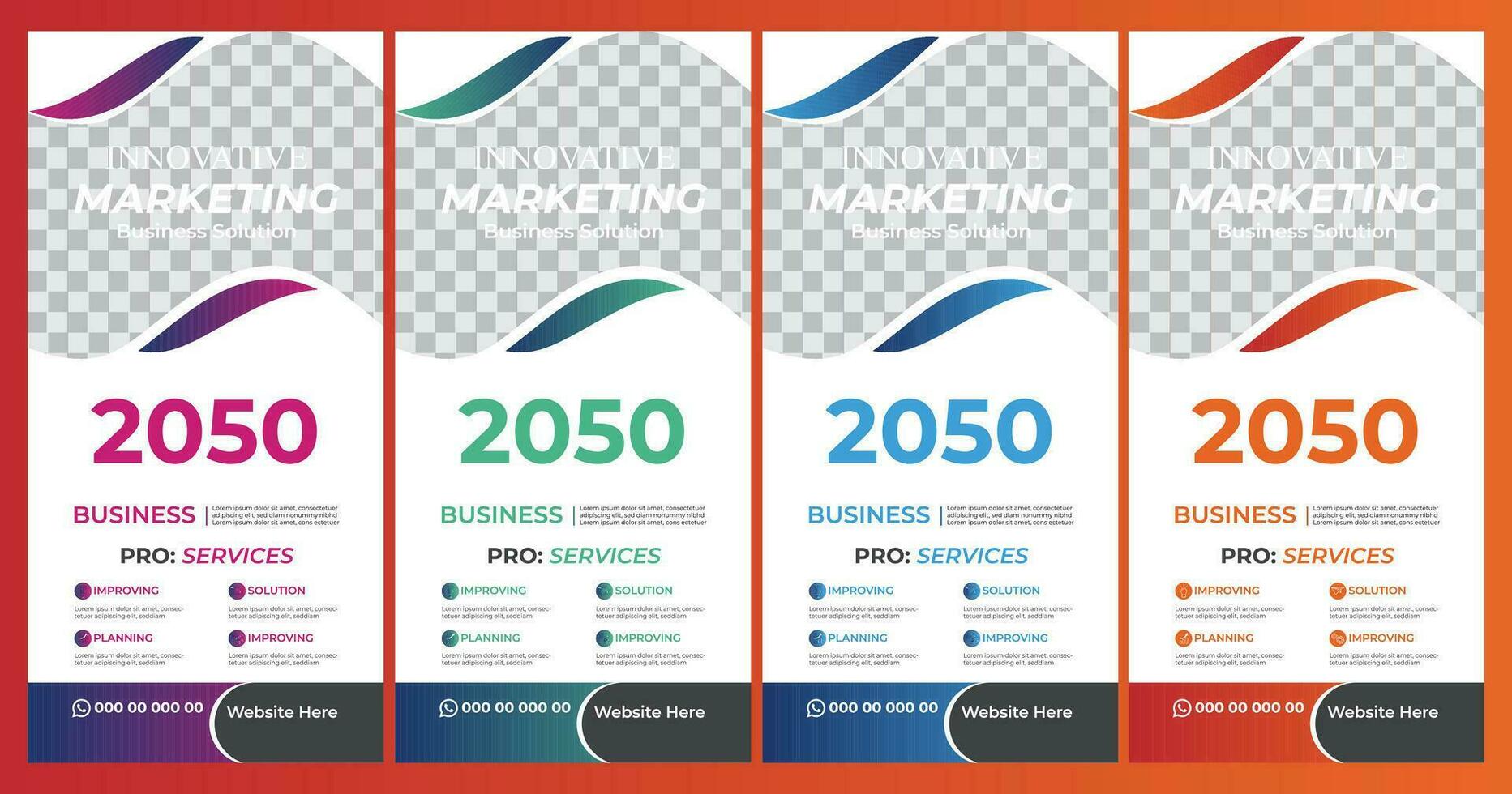 Modern Business Roll Up Banner Design vector