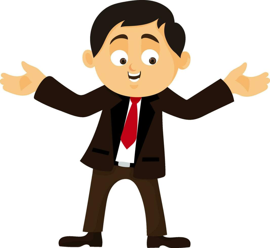 Character of a Businessman. vector