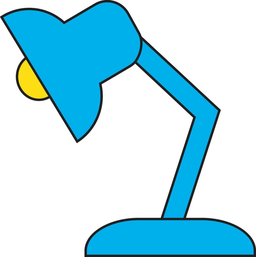 Desk lamp icon for education concept. vector