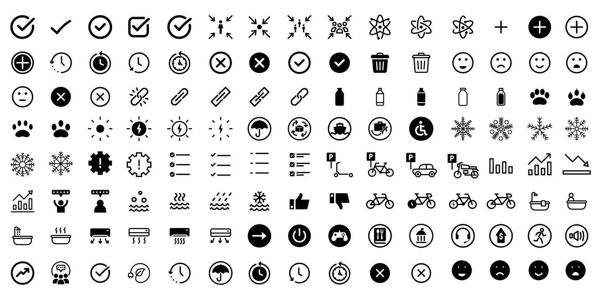 Big bundle of technology and lifestyle icon vector