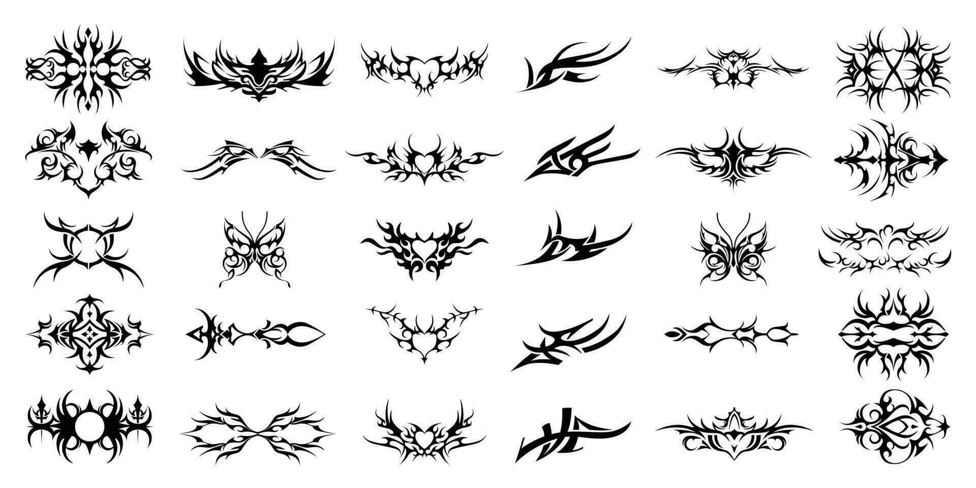 grande haz de gótico tribal tatuaje elemento vector