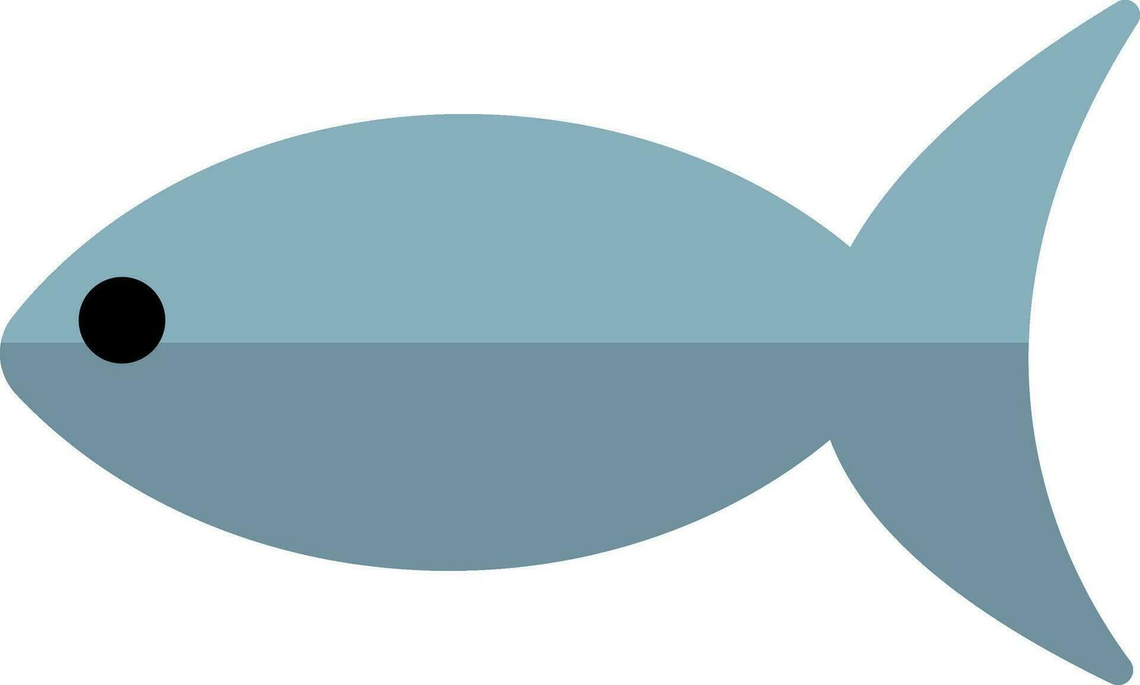 Character of a blue fish. vector