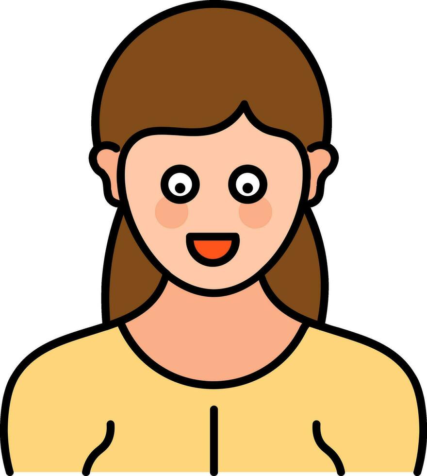 Vector Illustration of Beautiful Woman.