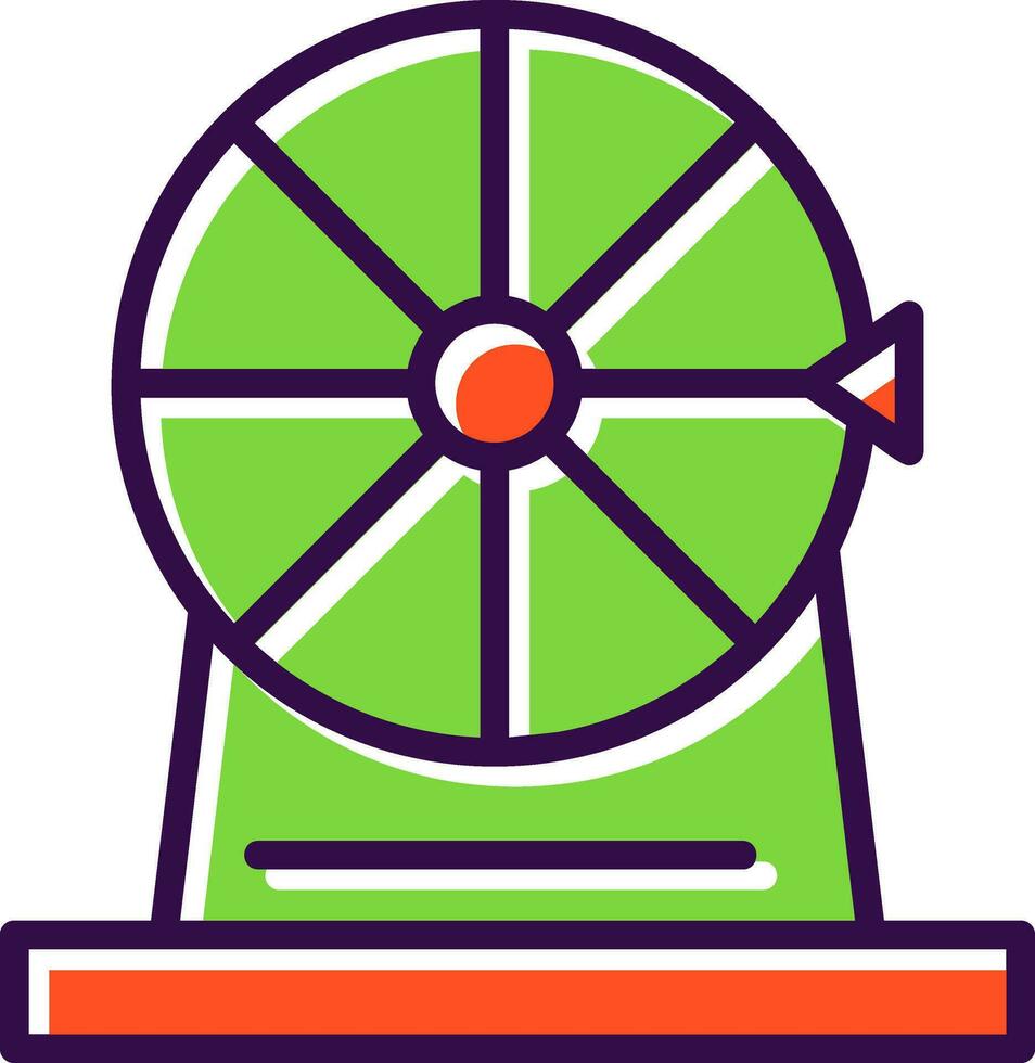 diseño de icono de vector de rueda de la fortuna