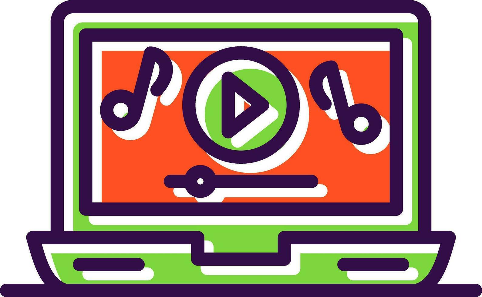 Music video Vector Icon Design