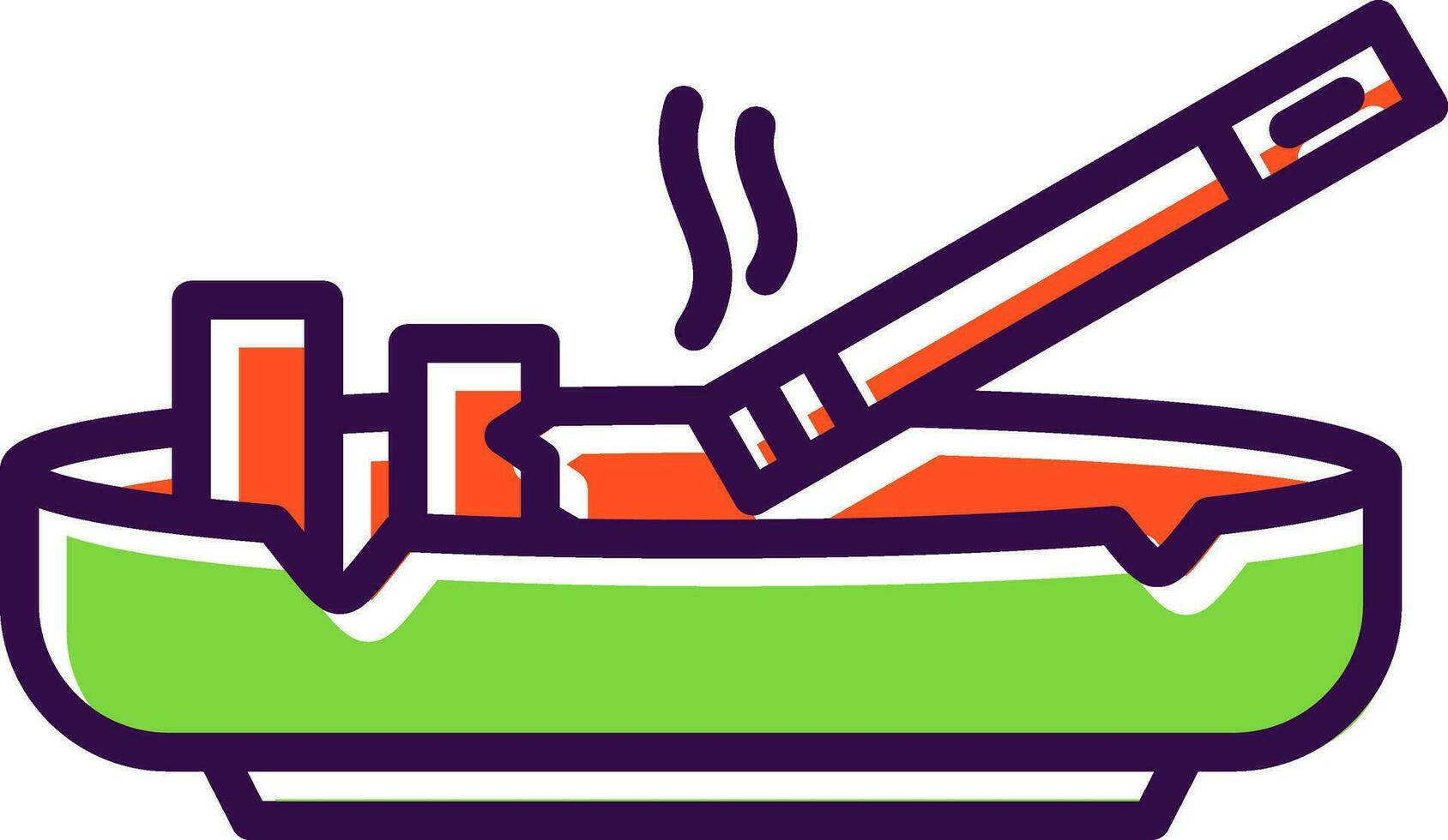 Ashtray Vector Icon Design