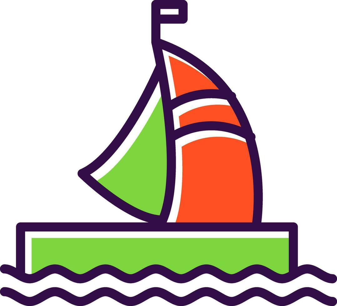 Houseboat Vector Icon Design