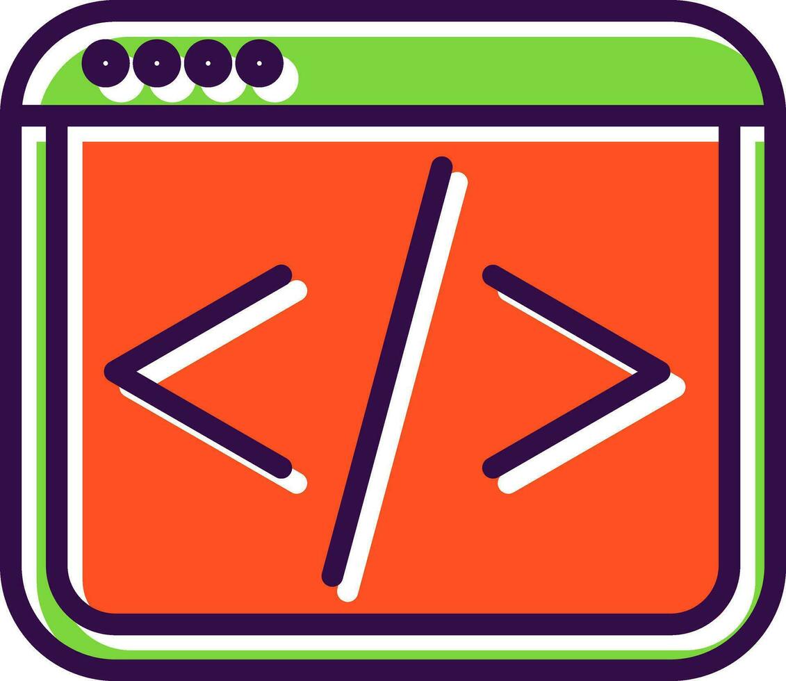 Web coding Vector Icon Design