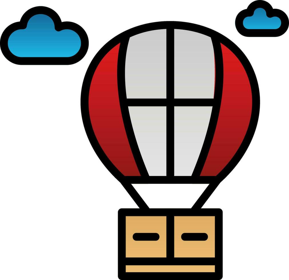 diseño de icono de vector de globo de aire caliente