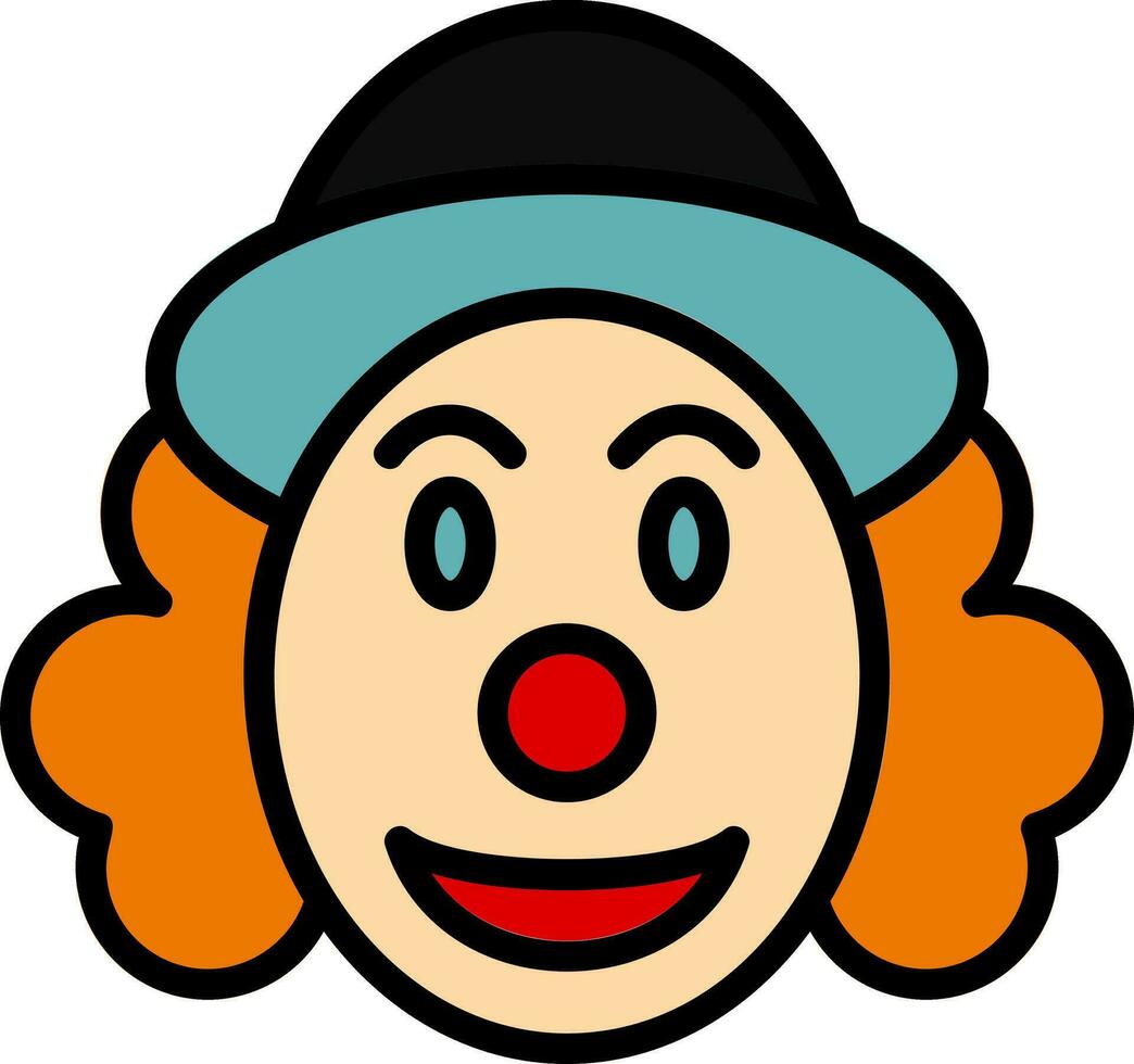 diseño de icono de vector de payaso