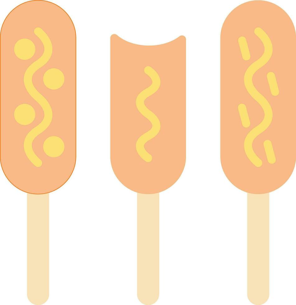 Corn dog Vector Icon Design
