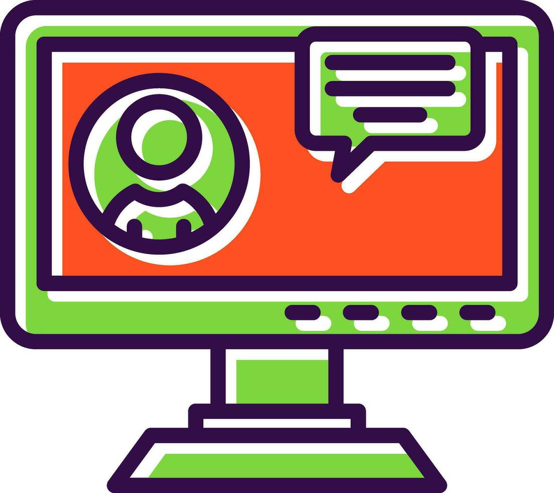 Video chat Vector Icon Design