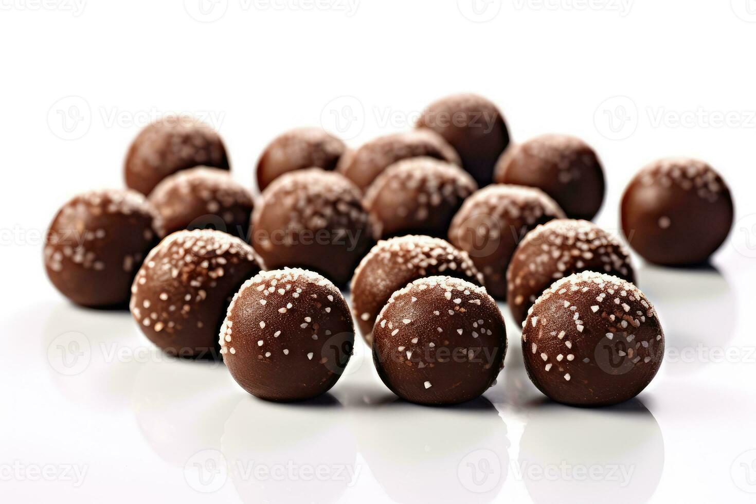 chocolate ball cake decorations professional food photography AI Generated photo