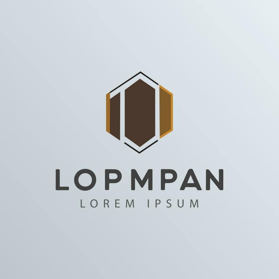 Dynamic golden minimalistic logo design vector