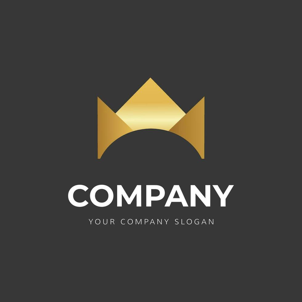 Luxury Retro Logo in Golden Style vector