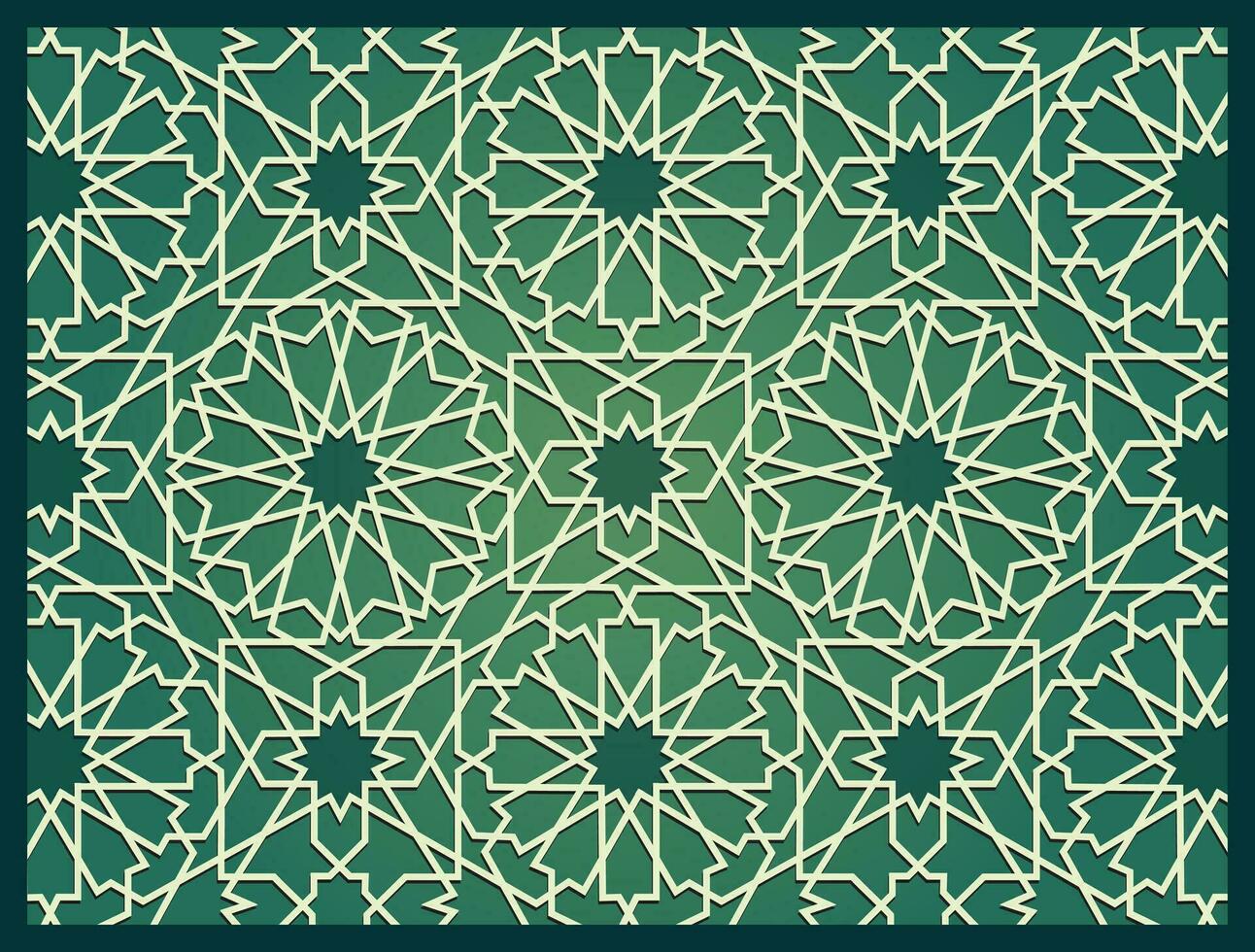 Green Arabic ornament Design, Islamic art pattern 25346841 Vector Art
