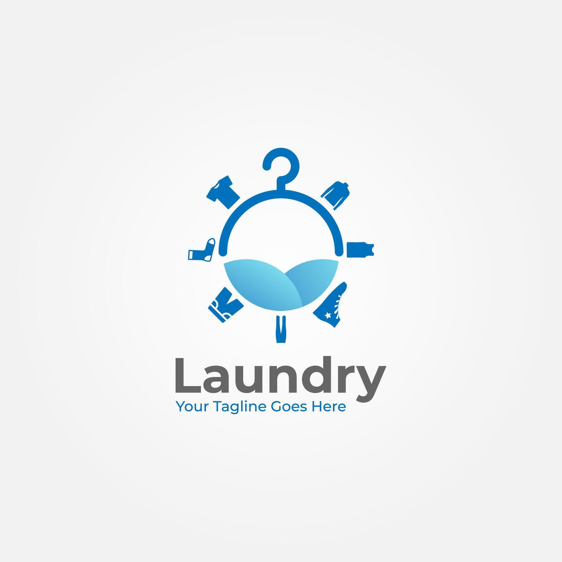 Laundry Logo Vector Graphic Design and clothing icon 25346866 Vector