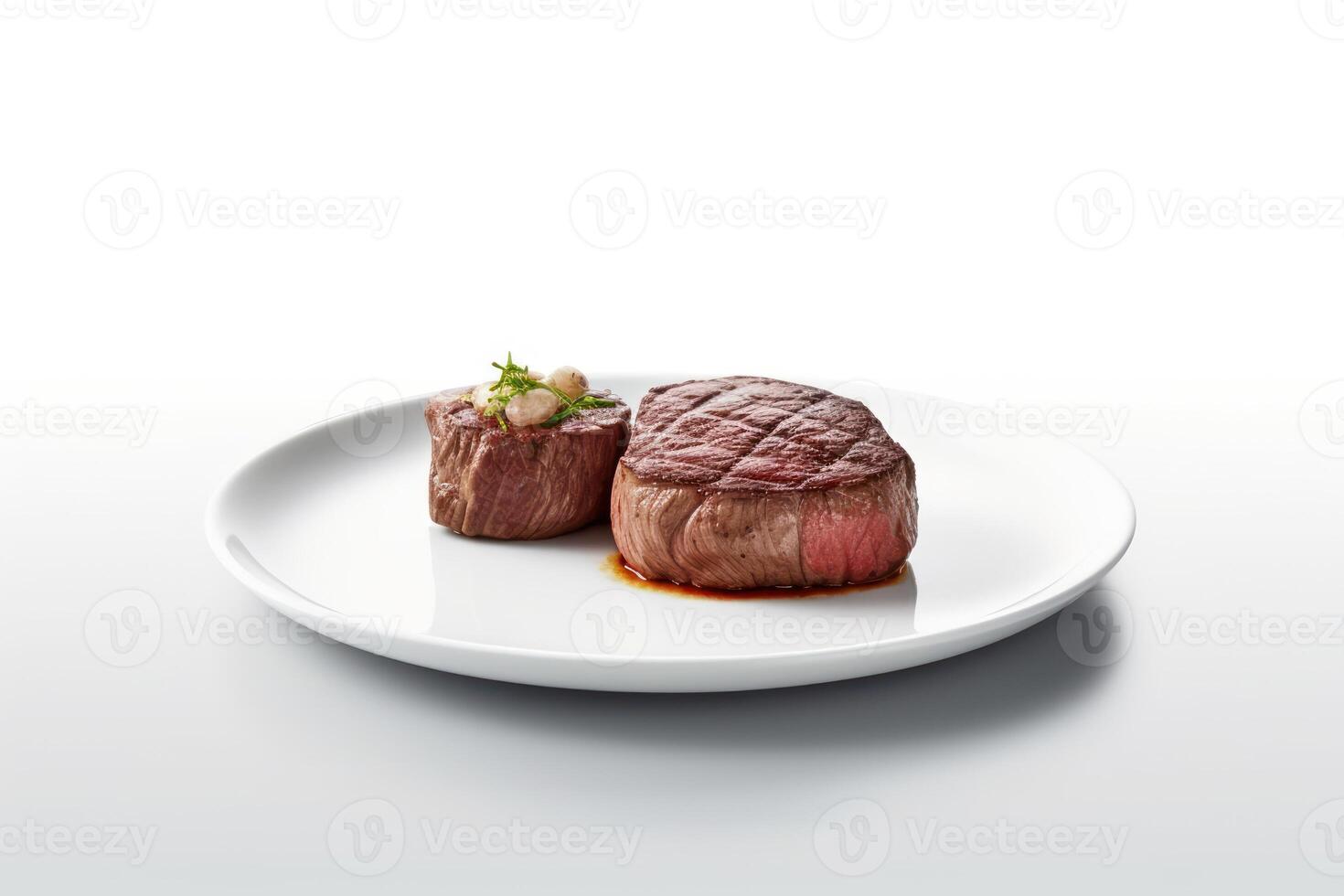 valores foto de wagyu carne de vaca filete asado en plato comida fotografía generativo ai