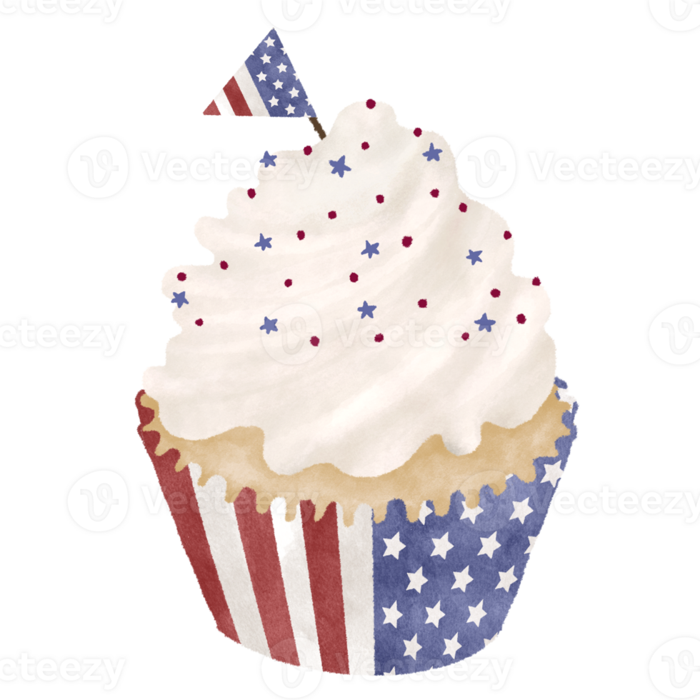 4th of july cupcake tower