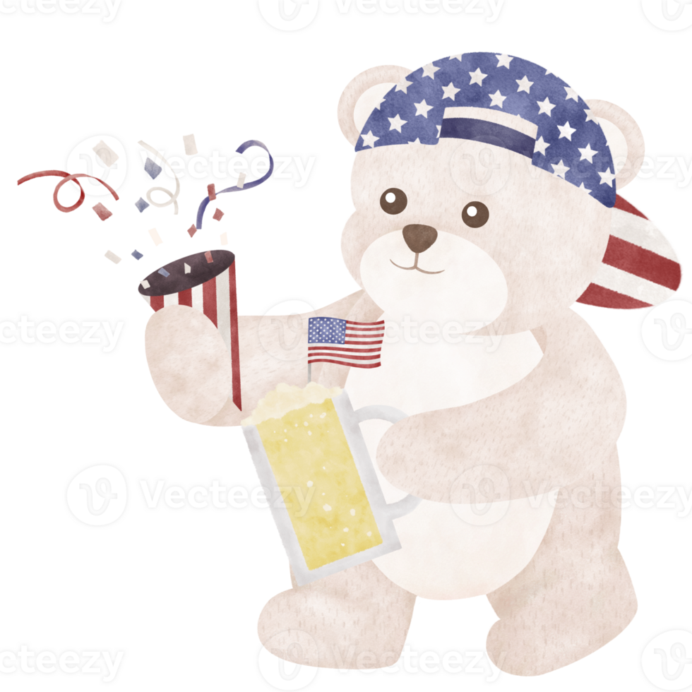 cartoon 4th of july watching tv