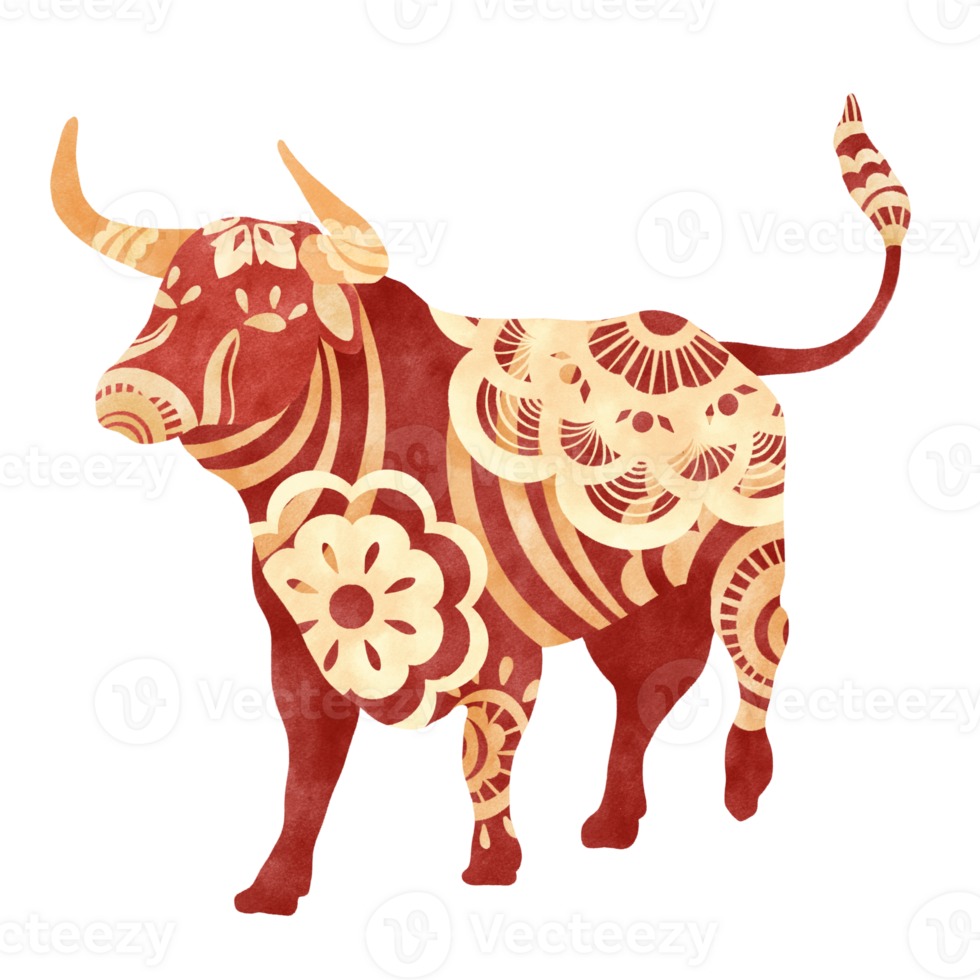 Ox Chinese zodiac sign happy new year png