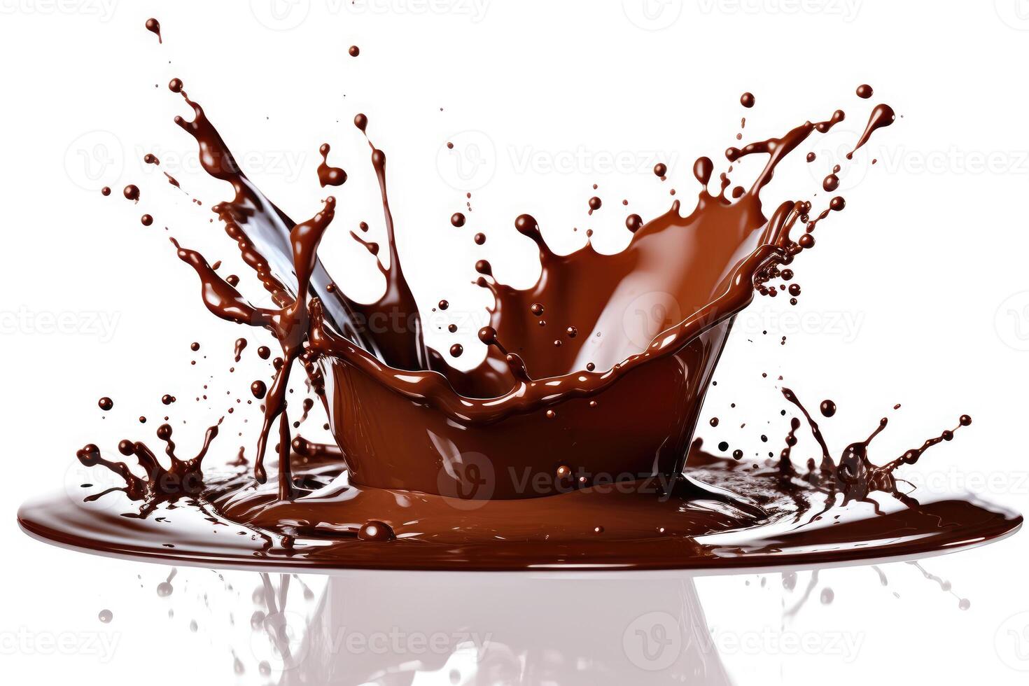 stock photo of chocolate splash isolated on white background photography