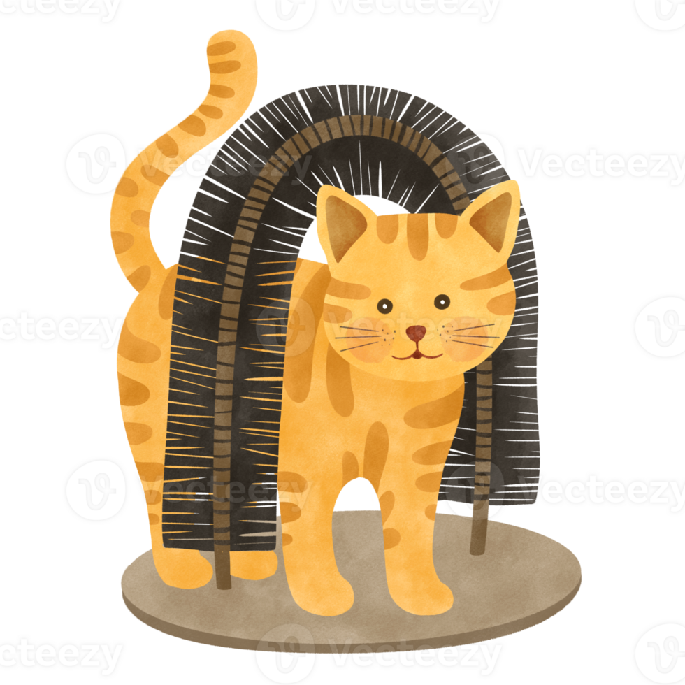 cute cat cartoon illustration png