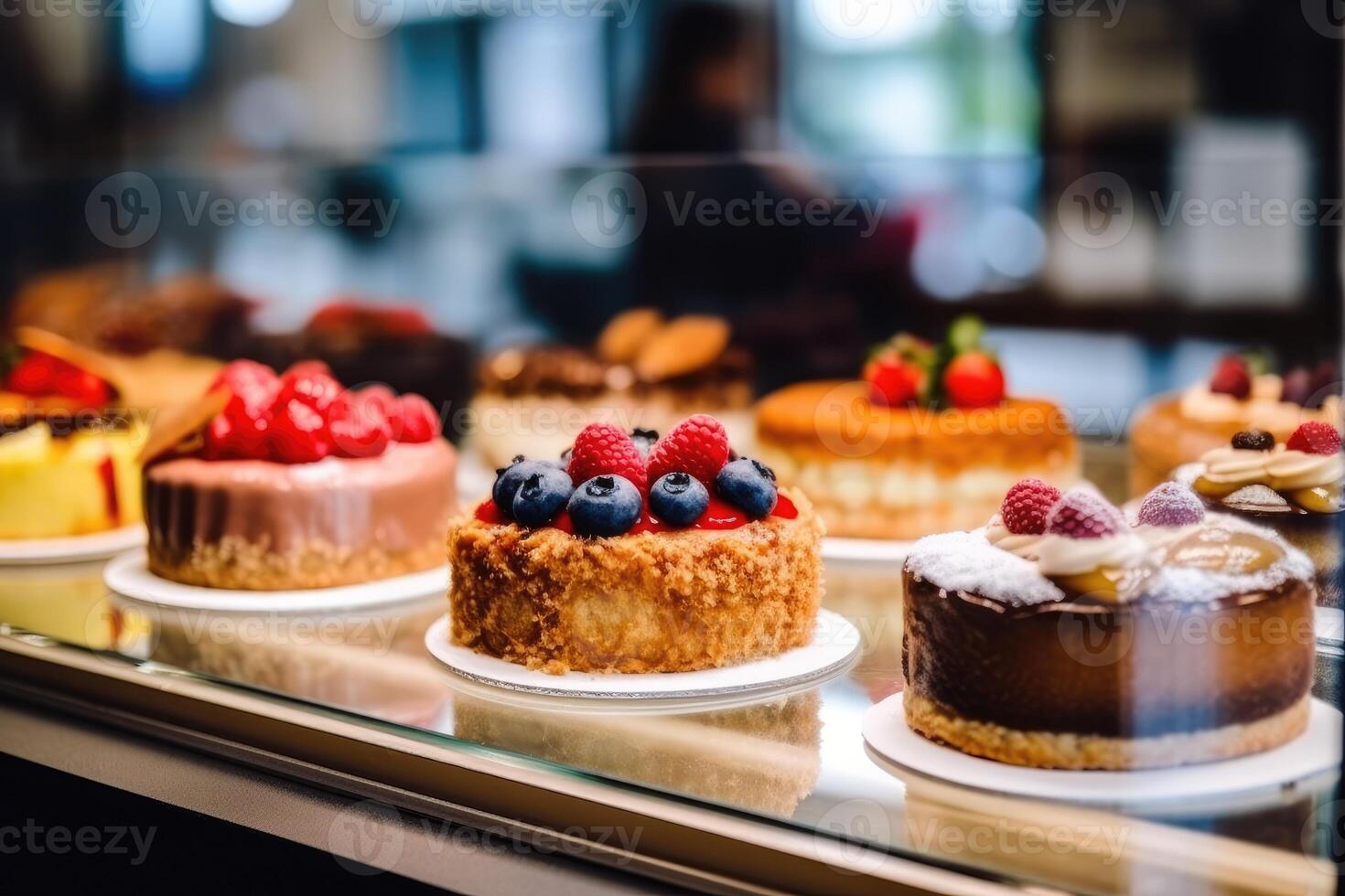 stock photo of inside cake shop AI Generated