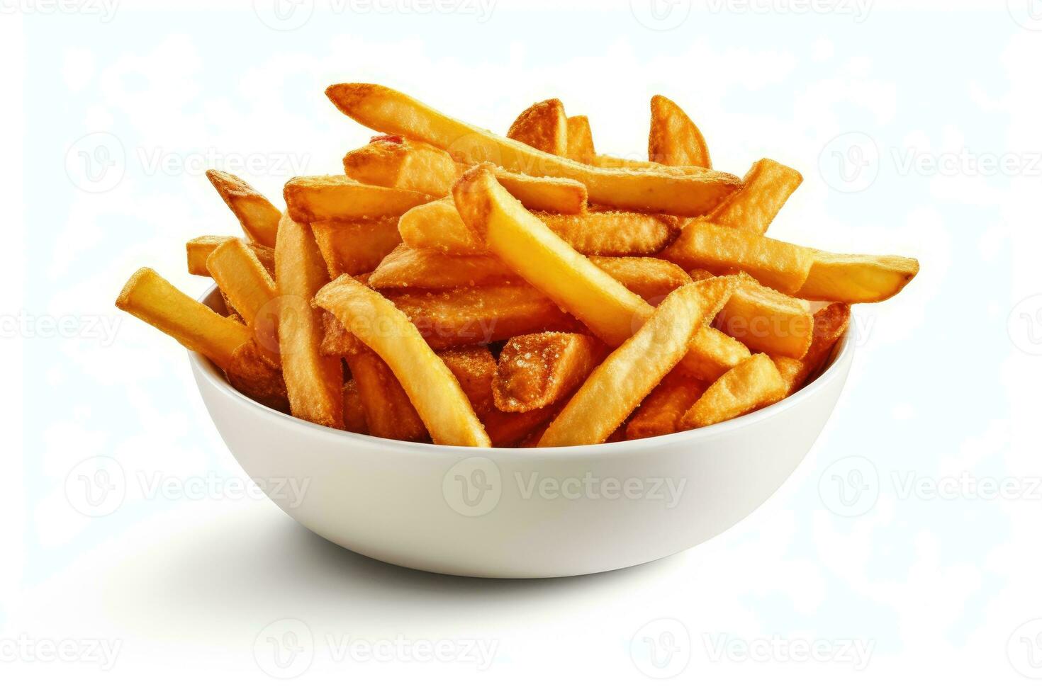 stock photo of french fries food photography isolated white background AI Generated