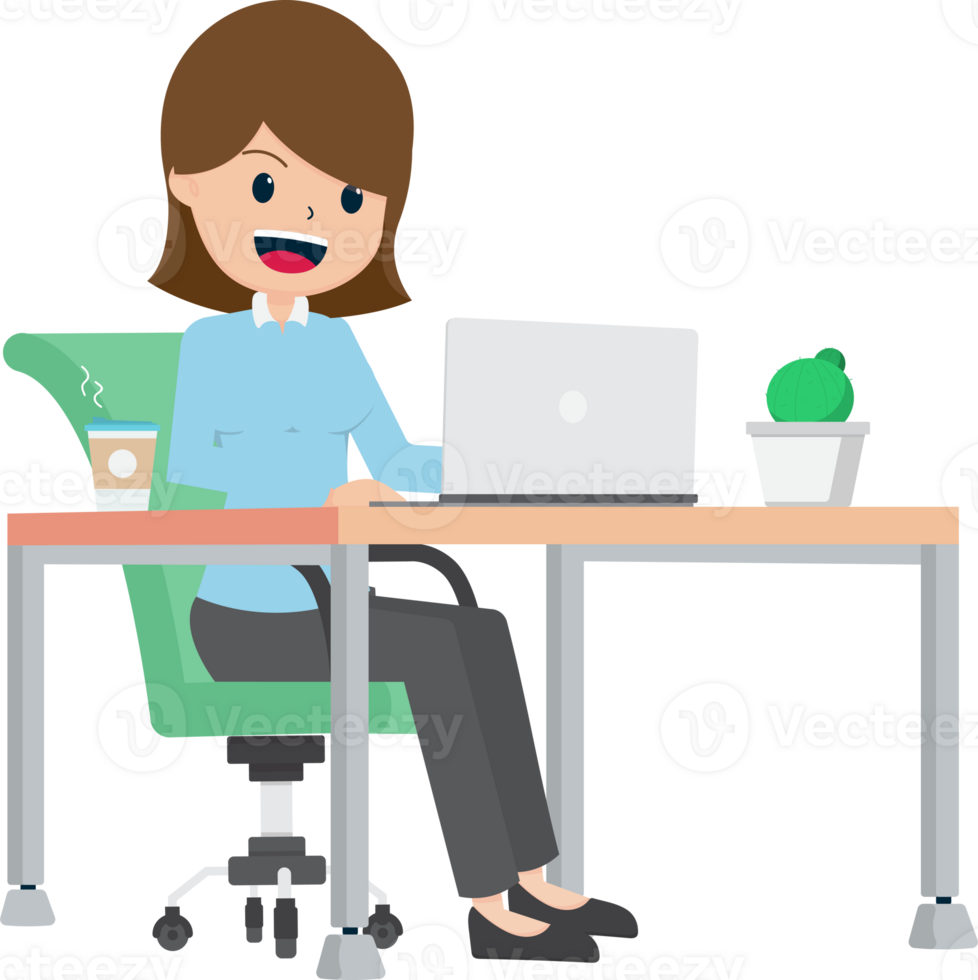 Salary Man Business Isolated Person People Cartoon Character Flat illustration Png