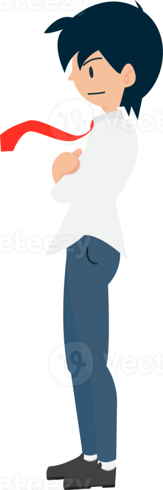 Salary Man Business Isolated Person People Cartoon Character Flat illustration Png