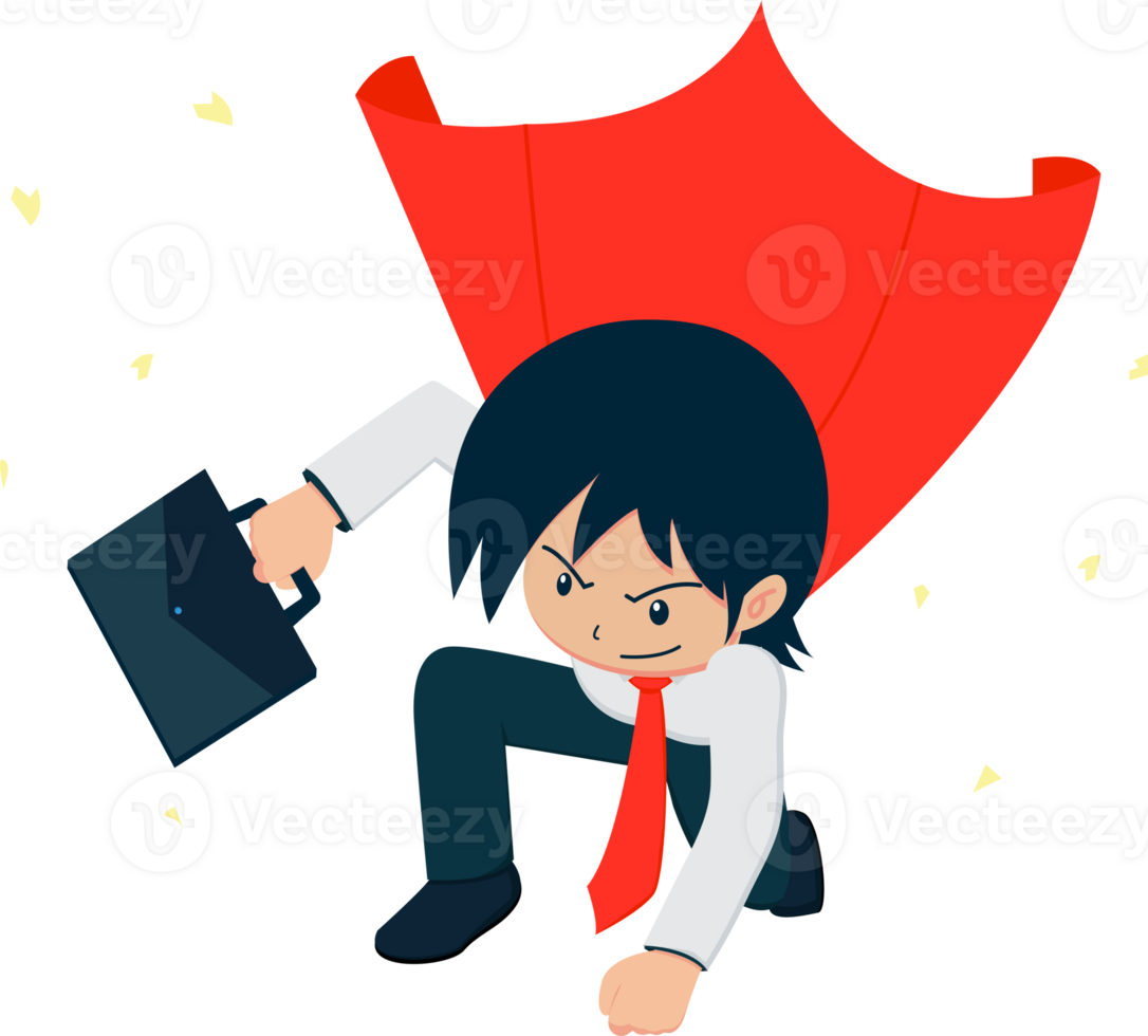 Salary Man Business Isolated Person People Cartoon Character Flat illustration Png