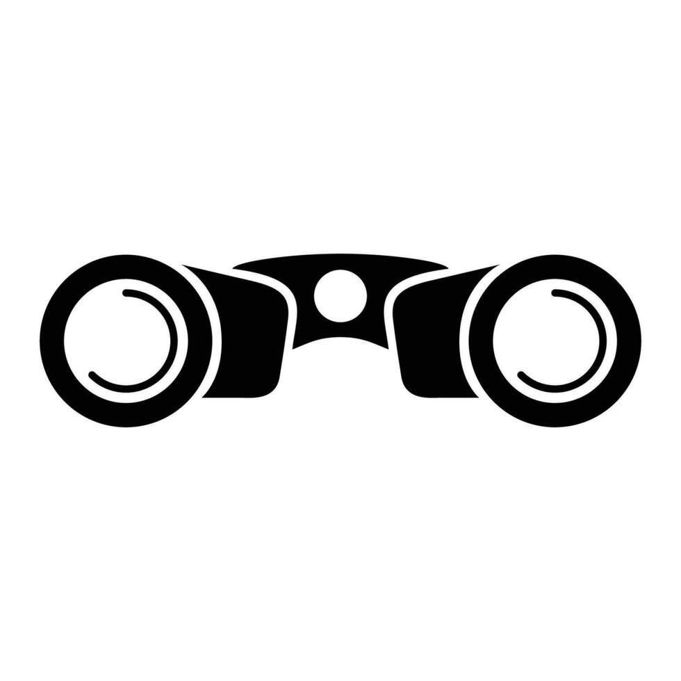 binocular silhouette design. zoom equipment sign and symbol. discovery icon. vector