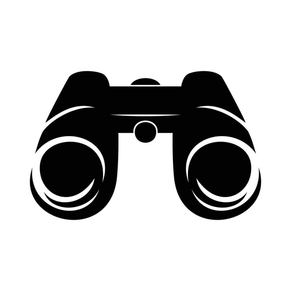 binocular silhouette design. zoom equipment sign and symbol. discovery icon. vector