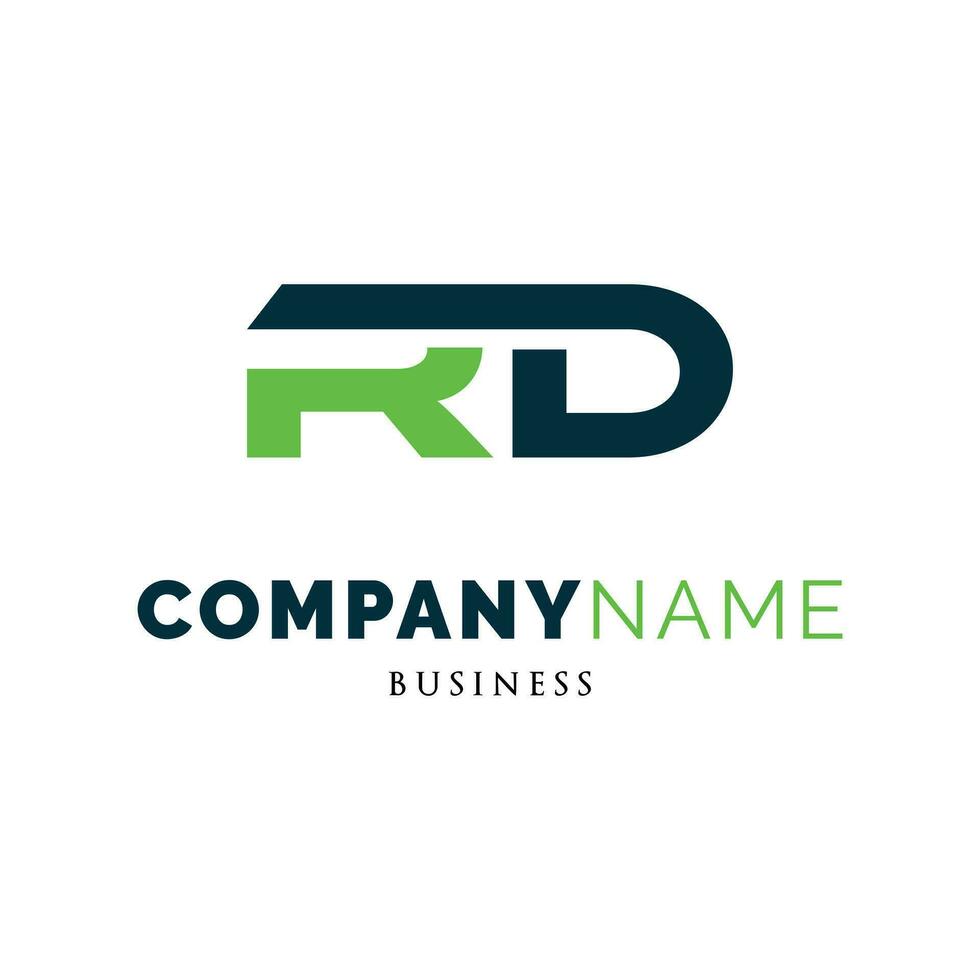 Initial Letter RD Icon Logo Design Template vector