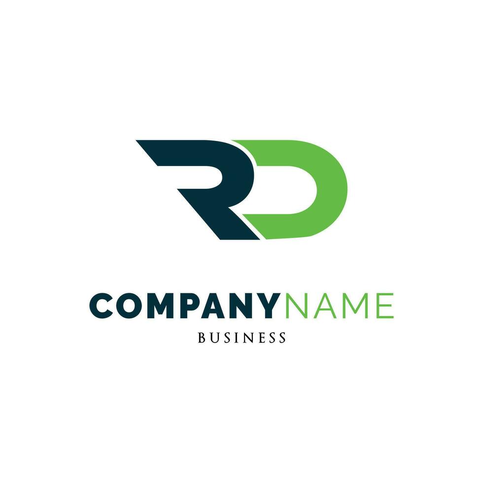 Initial Letter RD Icon Logo Design Template vector