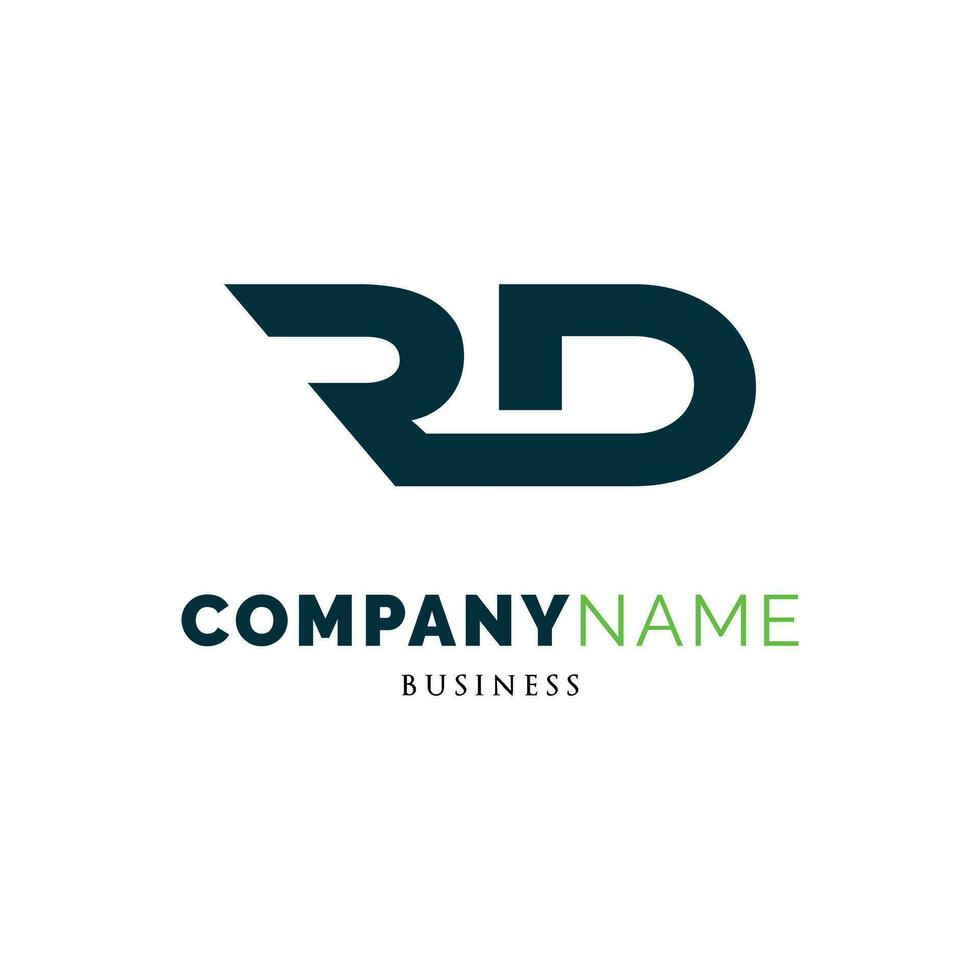 Initial Letter RD Icon Logo Design Template vector