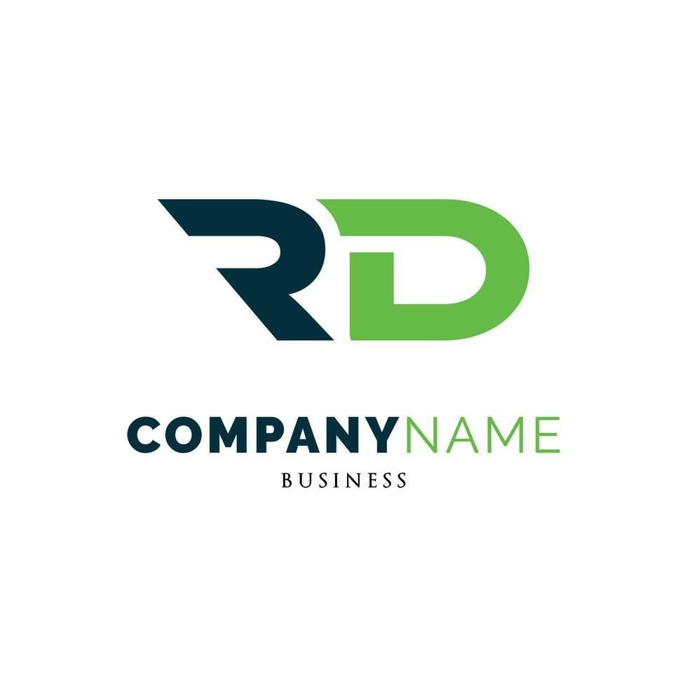 Initial Letter RD Icon Logo Design Template vector